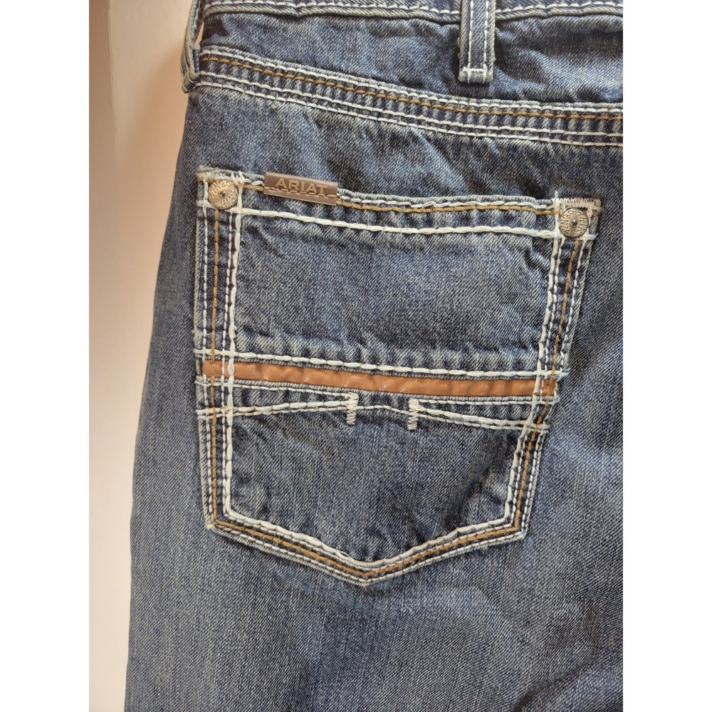 Ariat Men's M4 Coltrane Durango Low Rise Fashion Boot Cut Jean 38/32 medium wash - Picture 10 of 16